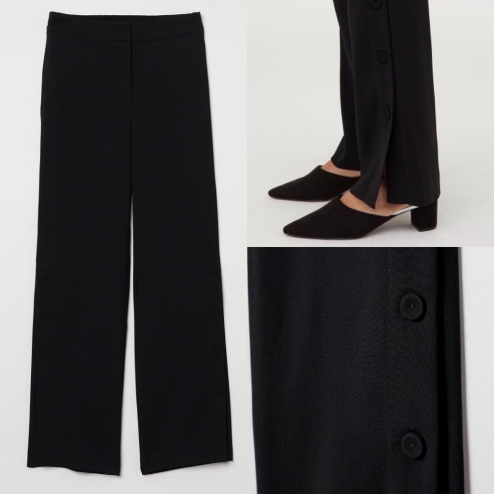 H&M Wide Cut Pants with Buttons